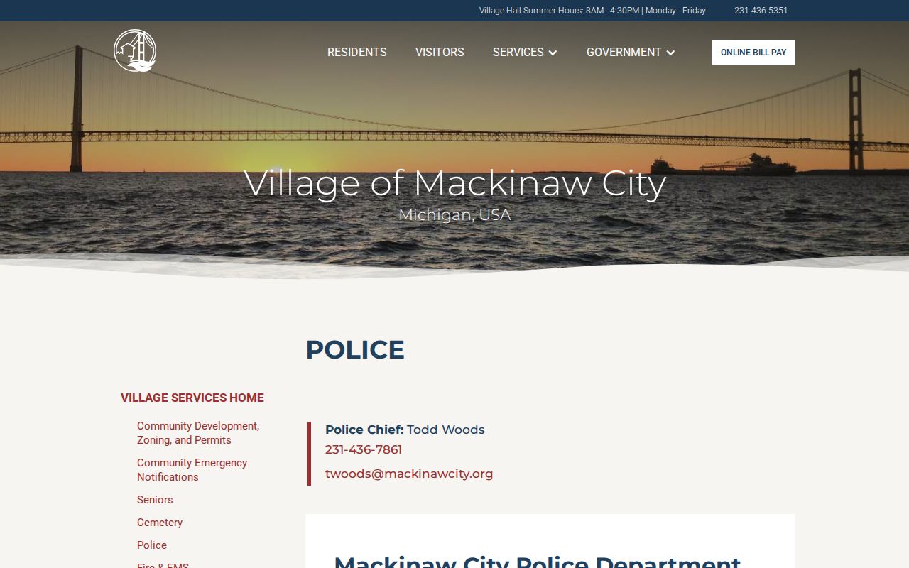 Emmet County Mackinaw City police arrest record information